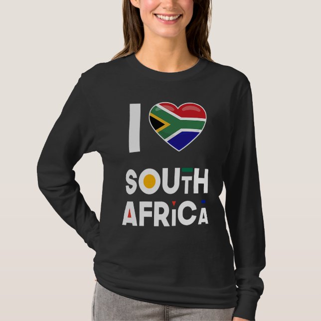 I Heart South Africa  Flag I Love South Africa T-Shirt (Front)