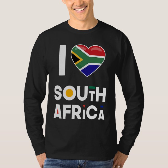 I Heart South Africa  Flag I Love South Africa T-Shirt (Front)