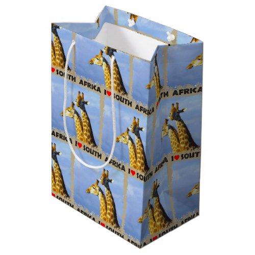 I Heart South Africa Giraffe Lookout Medium Gift Bag