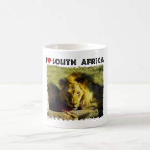 I Heart South Africa Lion Stare Coffee Mug
