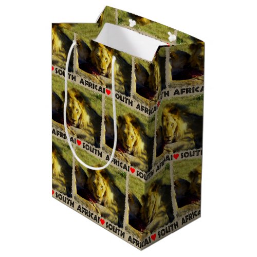 I Heart South Africa Lion Stare Medium Gift Bag