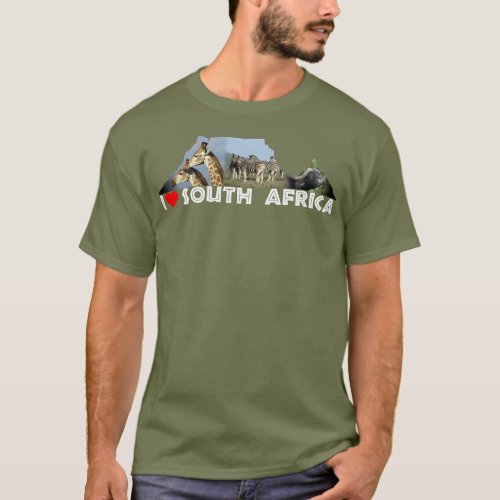 I Heart South Africa Table Mountain Collage T_Shirt