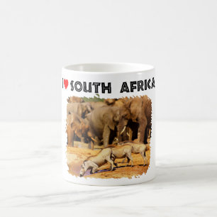 I Heart South Africa warthogs and elephants Coffee Mug