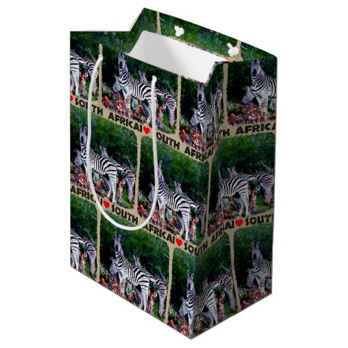 I Heart South Africa Zebra Aloe Medium Gift Bag