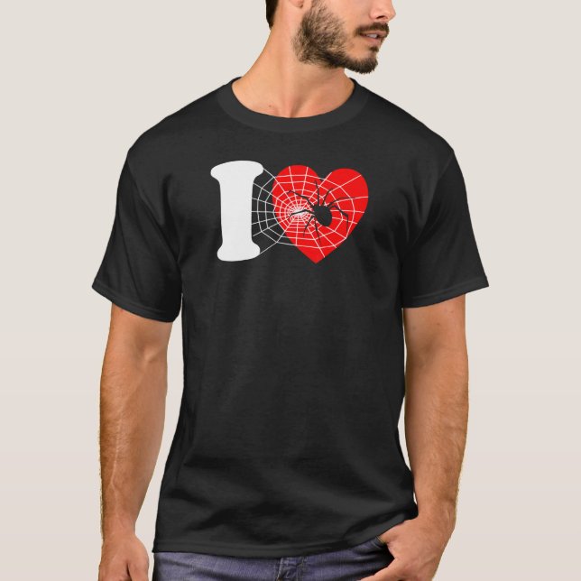 I Heart Spiders - Funny I Love Spiders, Funny Spid T-Shirt (Front)