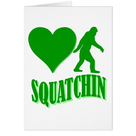 I heart squatchin cards (Front)