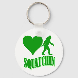 I heart squatchin keychain