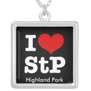 I Heart St. Paul or St. Peter Silver Plated Necklace