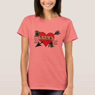 I Heart STAB Ladies Ringer T-Shirt