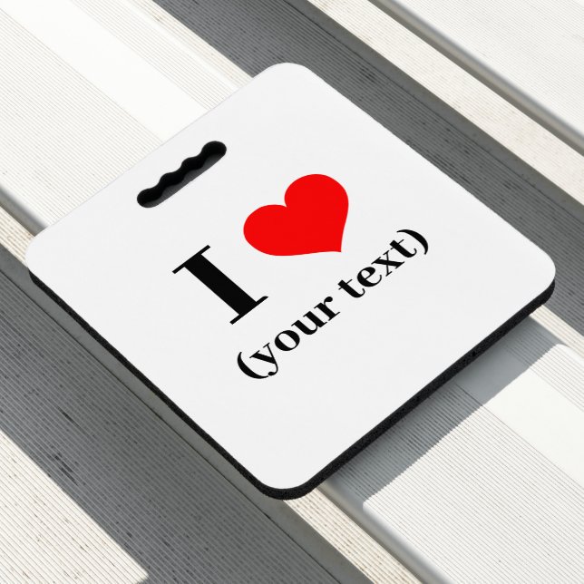 I HEART! Stadium Seat Cushion - Large   (In Situ)