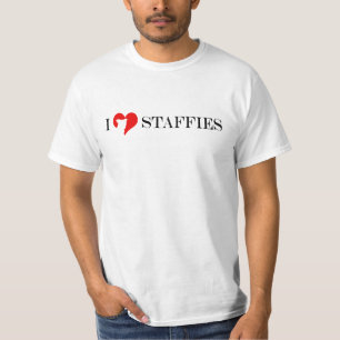 I Heart Staffies - Classic Red & Black Men's T-Shirt