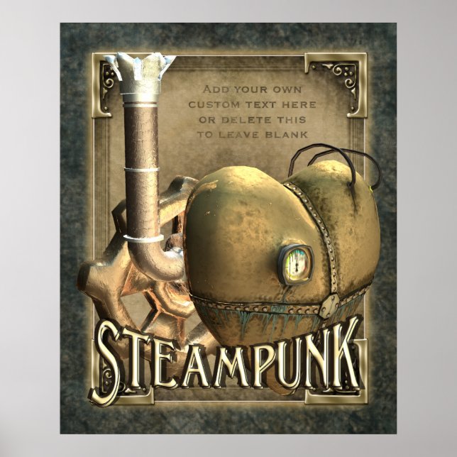 I Heart Steampunk Custom Poster (Front)