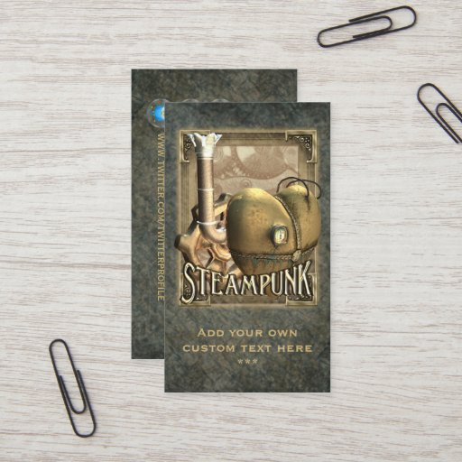 Customizable I Heart Steampunk Profile Cards Business Card