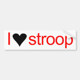 I heart stroop bumper sticker