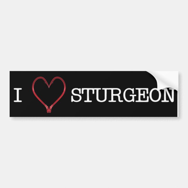 I [Heart] Sturgeon Bumper Sticker DARK (Front)
