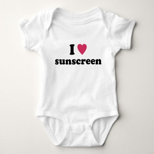 I Heart Sunscreen Baby Baby Bodysuit