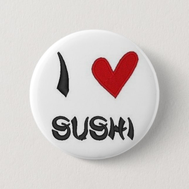 I Heart Sushi Button (Front)