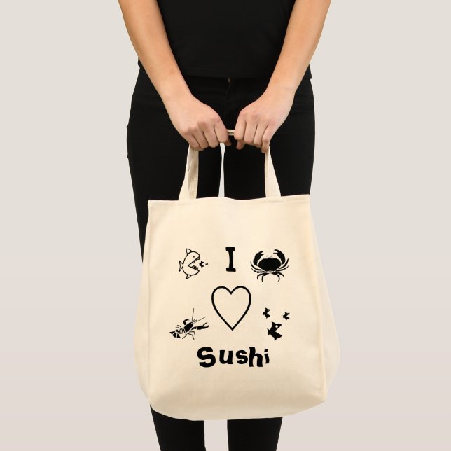I Heart Sushi Tote Bag (Front (Product))