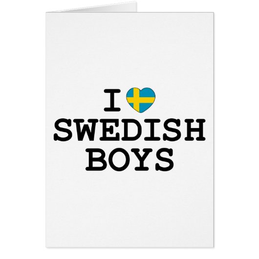 I Heart Swedish Boys Cards (Front)