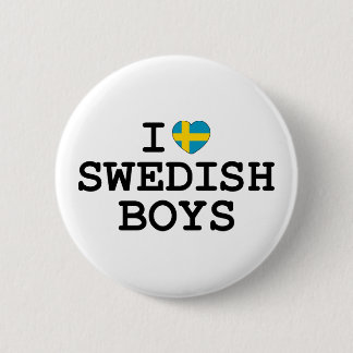 I Heart Swedish Boys Pinback Button