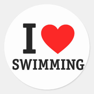 I Love Swimming Stickers | Zazzle