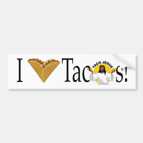 I heart Tacos Bumper Sticker