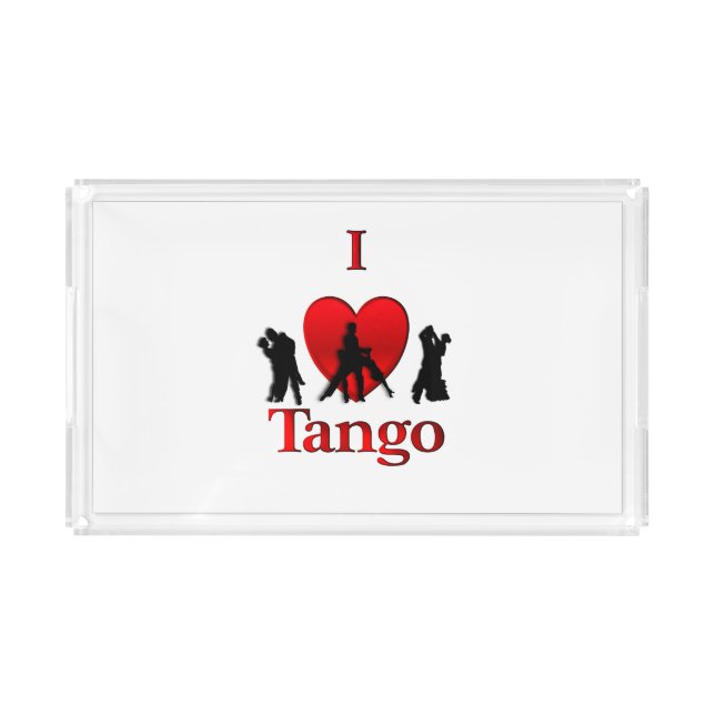 I Heart Tango Acrylic Tray (Front)