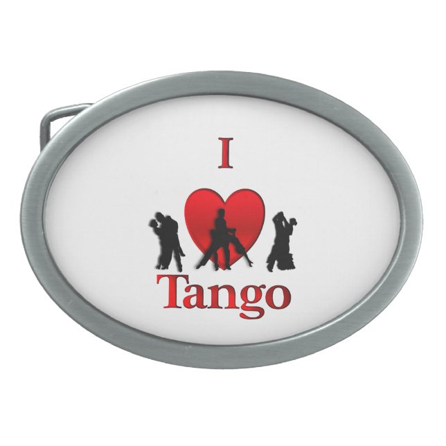 I Heart Tango Belt Buckle (Front)