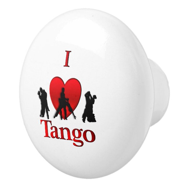I Heart Tango Ceramic Knob (Right)