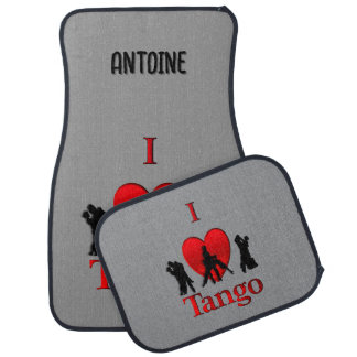 I Heart Tango Custom Name Floor Mats
