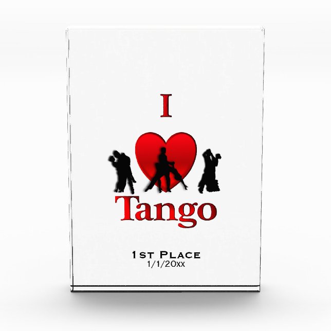 I Heart Tango Dance Award (Front)