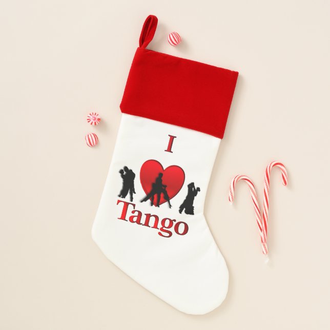 I Heart Tango Dance Christmas Stocking (Front)