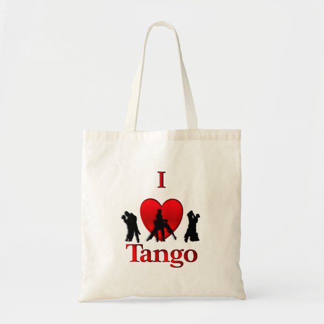 I Heart  Tango Dance Design Tote Bag (Front)