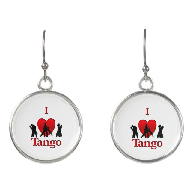 I Heart Tango Earrings (Front)