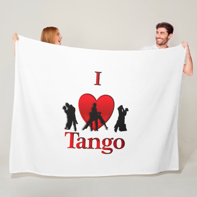 I Heart Tango Fleece Blanket (In Situ)