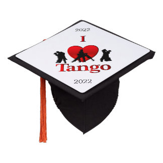 I Heart Tango Graduation Cap Topper