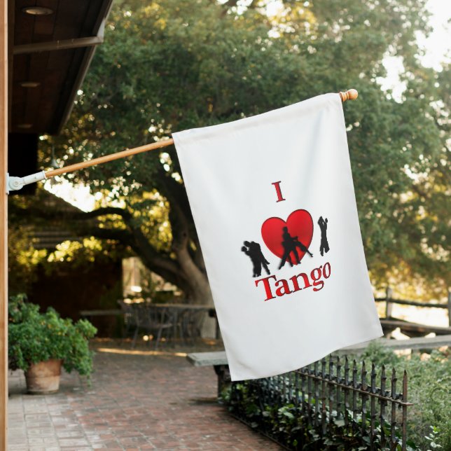 I Heart Tango House Flag (In SItu)