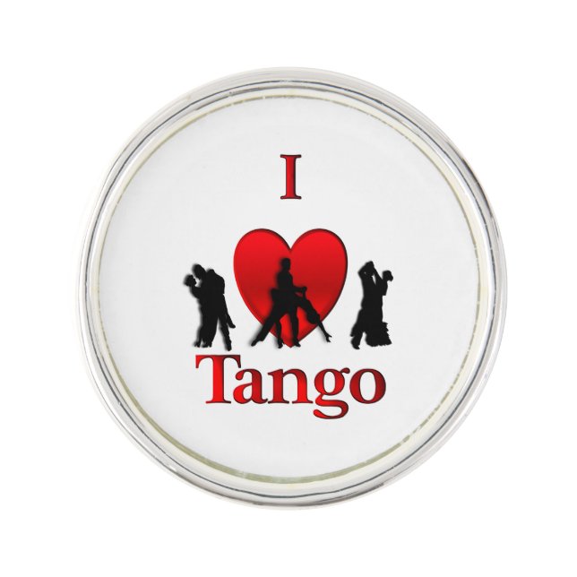 I Heart Tango Lapel Pin (Front)