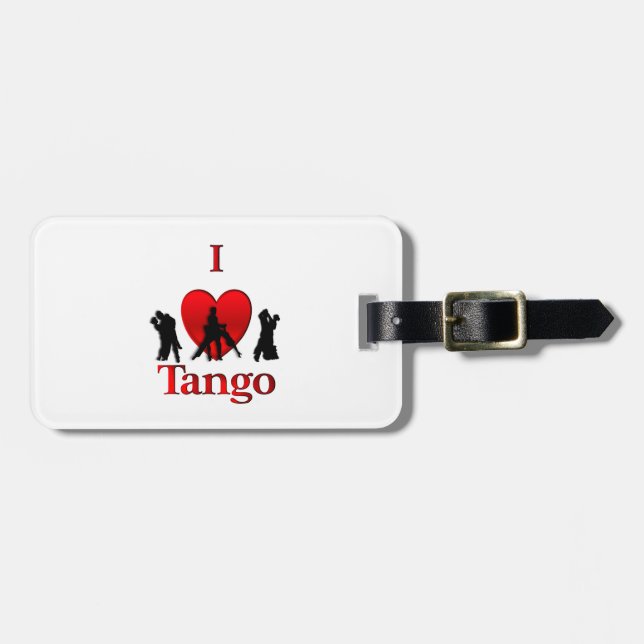 I Heart Tango Luggage Tag (Front Horizontal)