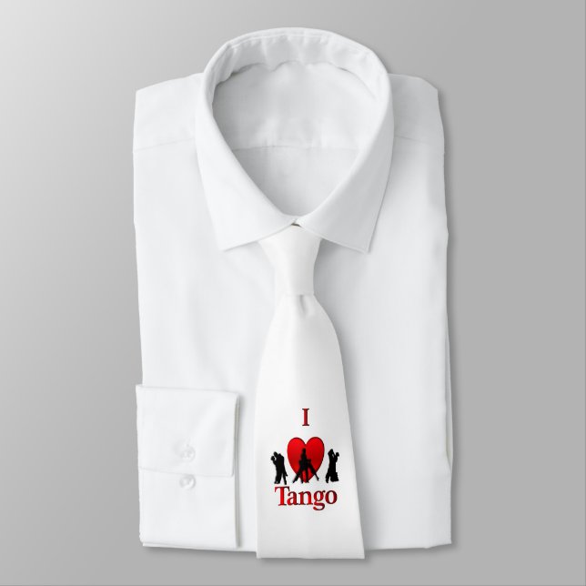 I Heart Tango Neck Tie (Tied)