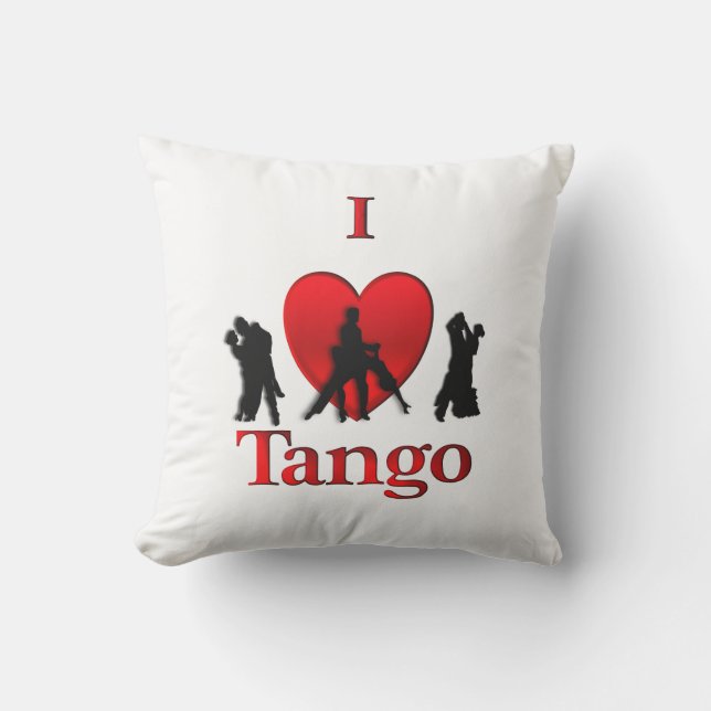 I Heart Tango Outdoor Pillow (Front)