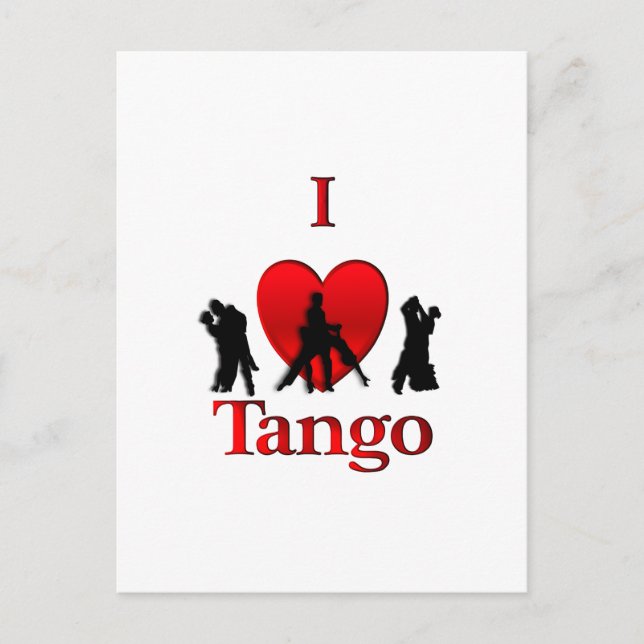 I Heart Tango Postcard (Front)