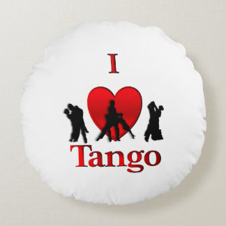 I Heart Tango Round Pillow