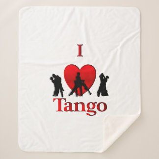 I Heart Tango Sherpa Blanket