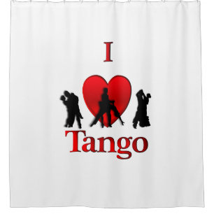 I Heart Tango Shower Curtain