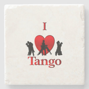 I Heart Tango Stone Coaster