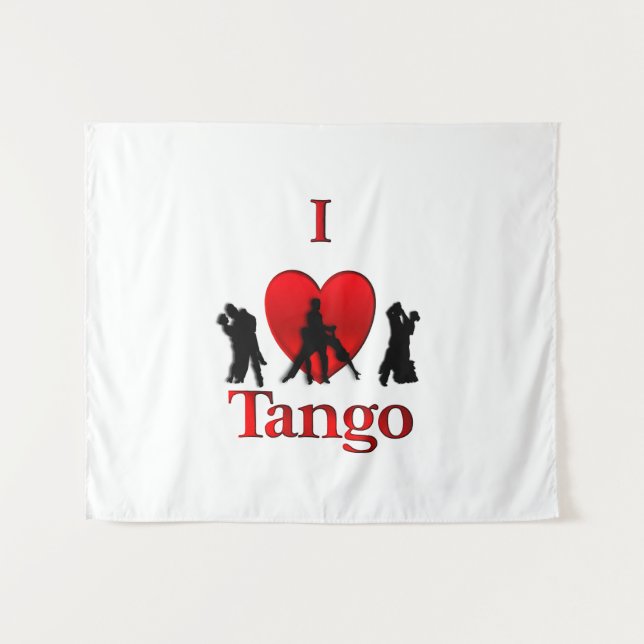I Heart Tango Tapestry (Front (Horizontal))