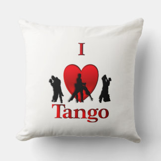 I Heart Tango Throw Pillow