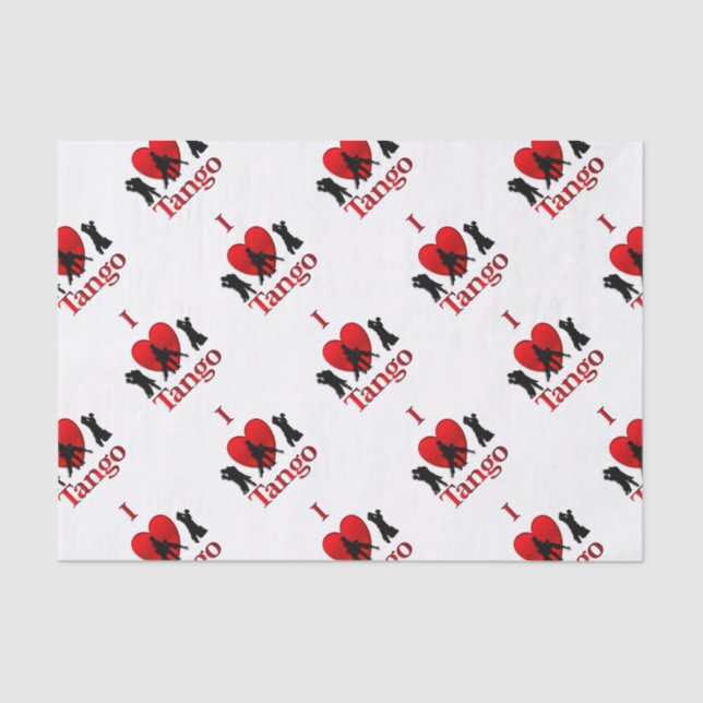I Heart Tango Tissue Paper (Front)