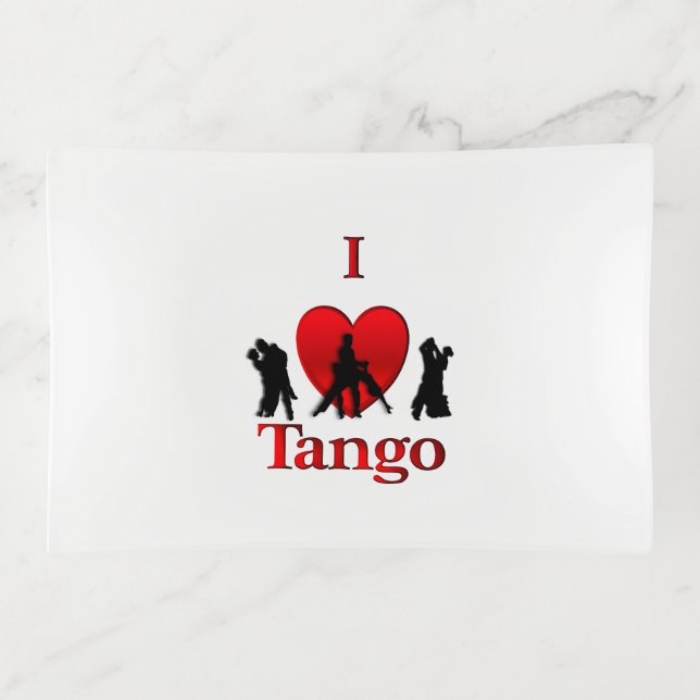 I Heart Tango Trinket Tray (Front)